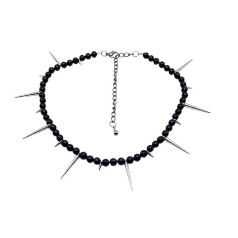 Colar Pérola Spike Preto